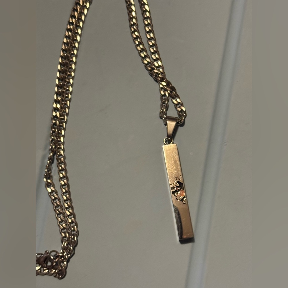 Jujutsu Kaisen Toji and Megumi bar necklace